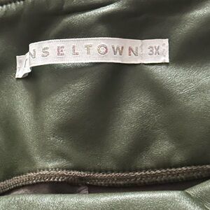 Green Faux Leather Jean. From Macy size 3x